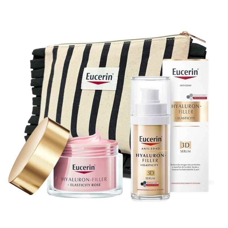 EUCERIN Hyaluron Filler + Elasticity Rosé Crema Giorno SPF30 (50ml) + Siero 3D 30ml + BORSA REGALO EUCERIN Hyaluron Filler + Elasticity Rosé Crema Giorno SPF30 (50ml) + Siero 3D 30ml + BORSA REGALO