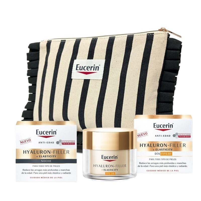 EUCERIN Hyaluron-Filler +Crème de Jour Élasticité SPF30 (50 ml) + Crème de Nuit 50 ml + SAC CADEAU EUCERIN Hyaluron-Filler +Crème de Jour Élasticité SPF30 (50 ml) + Crème de Nuit 50 ml + SAC CADEAU