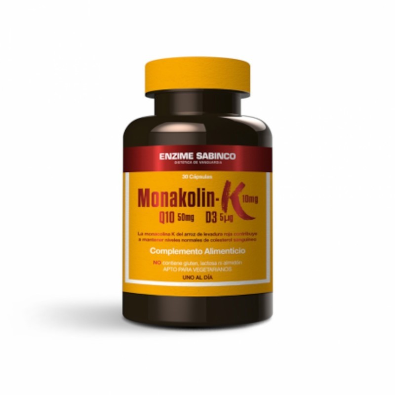 Enzyme - Sabinco Monakolin K+Q10+D3 30 Capsules