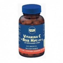 Gsn Vitamina C + Rose Hips 650 g 100 Comprimidos