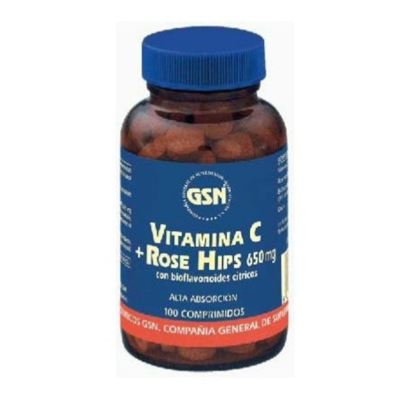 Gsn Vitamine C+Églantier 650 g 100 Comprimés Gsn Vitamine C+Églantier 650 g 100 Comprimés