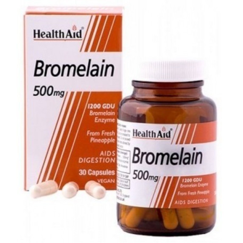 Health Aid Bromelain 500 mg 30 Capsules Health Aid Bromelain 500 mg 30 Capsules