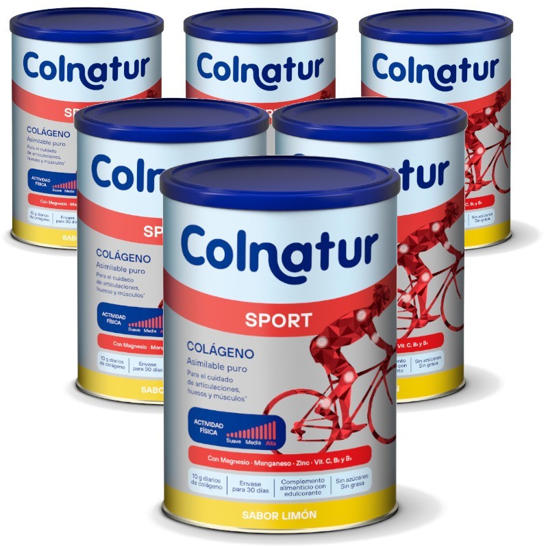 COLNATUR Sport Collagène Soluble Citron PACK 6x345g