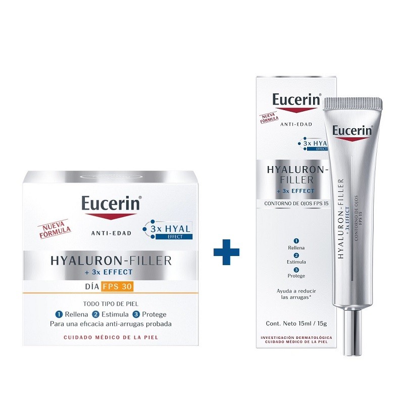 EUCERIN Hyaluron-Filler Day SPF30 (50ml) + Eye Contour SPF15 (15ml)