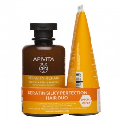 APIVITA Shampoo 250ml + Keratin Repair Conditioner 150ml