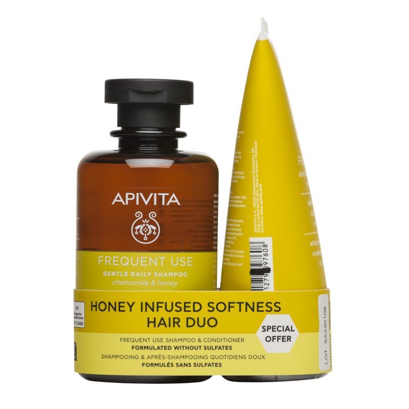 APIVITA Frequent Use Shampoo 250ml + Chamomile and Honey Conditioner 50ml as a GIFT