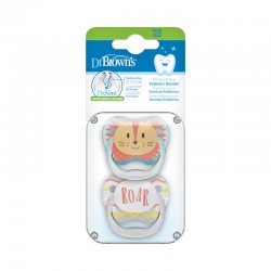 Dr Brown's 2XPrevent Lion Schnuller 0-6 Monate, Silikon