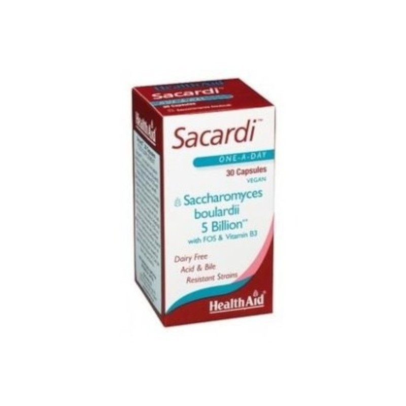 Health Aid Sacardi (Sacchormyces Boulardii) 30 Capsules Health Aid Sacardi (Sacchormyces Boulardii) 30 Capsules