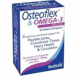 Health Aid Osteoflex + Omega 3 30 Comprimidos + 30 Cápsulas