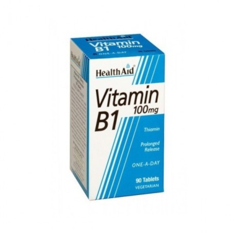 Health Aid Vitamine B1 Thiamine 100 mg 90 Comprimés Health Aid Vitamine B1 Thiamine 100 mg 90 Comprimés