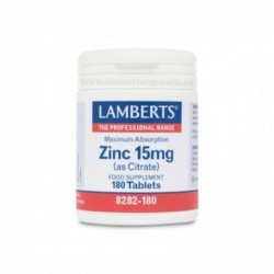 Lamberts Zinc (Citrato) 15 mg 180 Comprimidos
