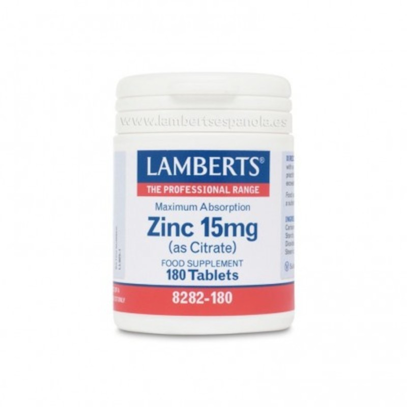 Lamberts Zinc (Citrato) 15 mg 180 Comprimidos