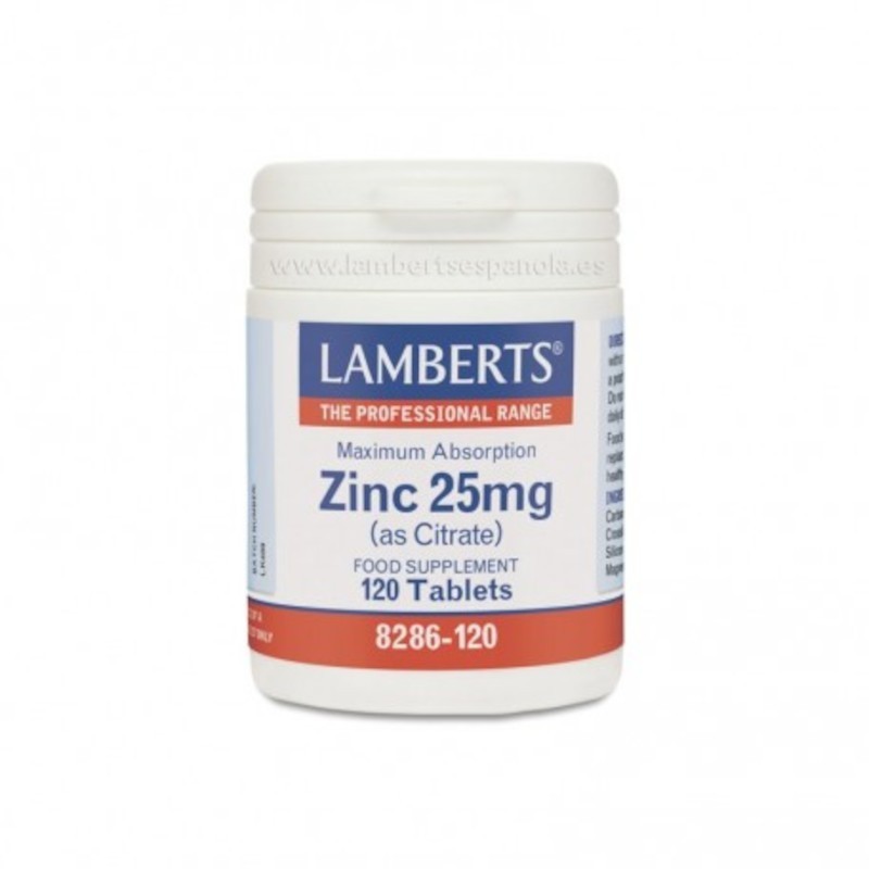 Lamberts Zinc 25 mg 120 Comprimidos