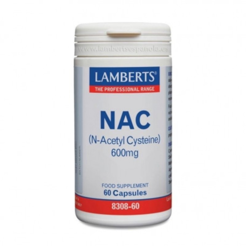 Lamberts N-Acetil Cisteína (NAC) 600 mg 60 Cápsulas Lamberts N-Acetil Cisteína (NAC) 600 mg 60 Cápsulas