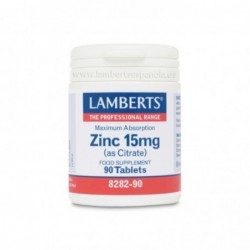 Lamberts Zinc (Citrato) 15 mg 90 Comprimidos