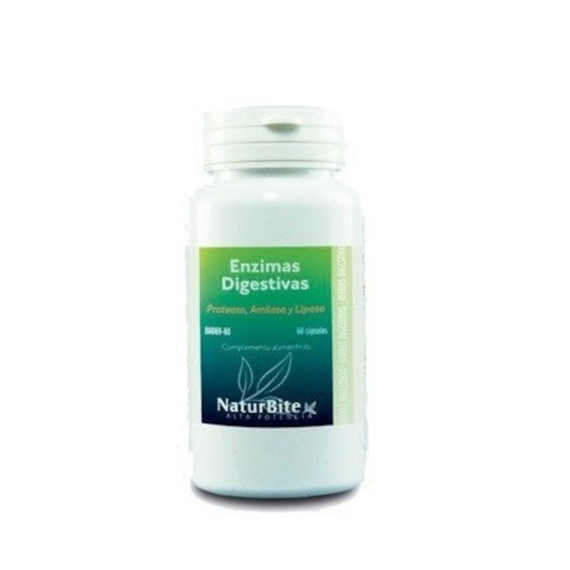 Naturbite Enzimas Digestivas 60 Cápsulas 【envio 24 Horas】