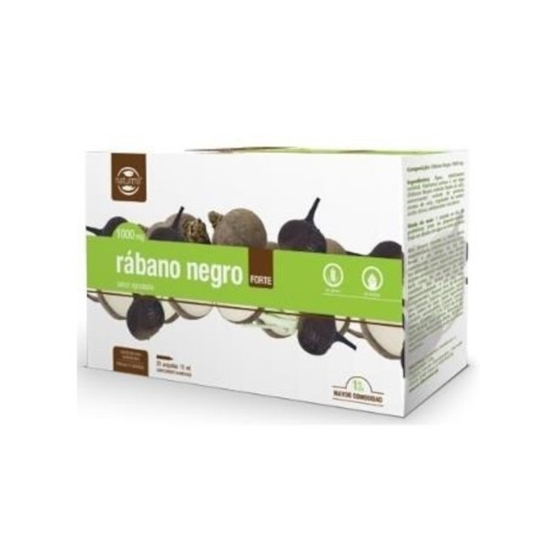 Naturmil Rabanete Preto Forte 1000 mg 20 Ampolas