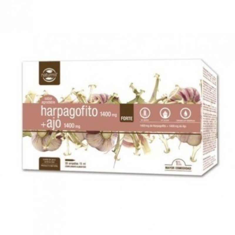 Naturmil Teufelskralle + Knoblauch Forte 1400 mg 20 Ampullen Naturmil Teufelskralle + Knoblauch Forte 1400 mg 20 Ampullen