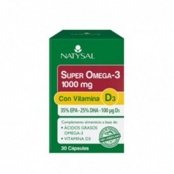 Natysal Super Omega 3 1000 mg EPA-DHA-Vitamina D 30 Cápsulas