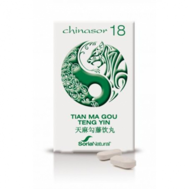 Soria Natural Chinasor 18 Tian Gou Teng Yin 30 Tabletten Soria Natural Chinasor 18 Tian Gou Teng Yin 30 Tabletten