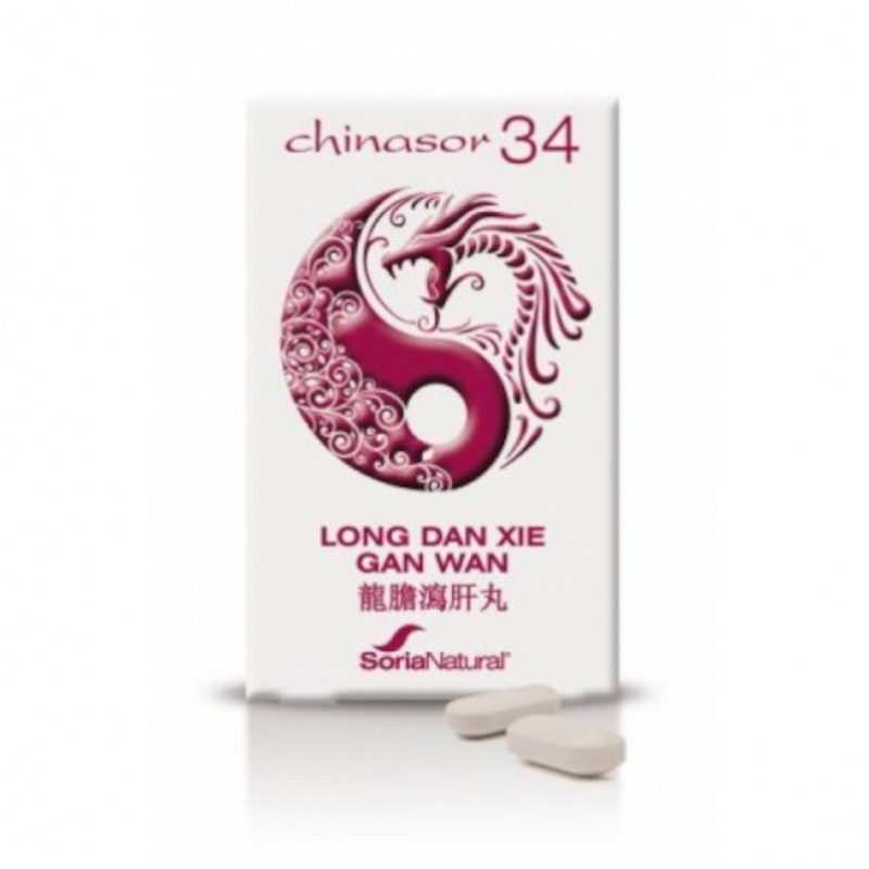 Soria Natural Chinasor 34 Long Dan Xie Gan Wan 30 comprimidos Soria Natural Chinasor 34 Long Dan Xie Gan Wan 30 comprimidos