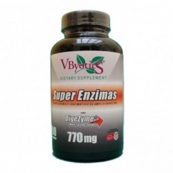 Vbyotics Superenzymes avec Digeszyme 90 Gélules