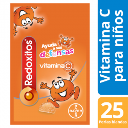 REDOXITOS Vitaminas y Defensas 25 Perlas Blandas sabor Naranja