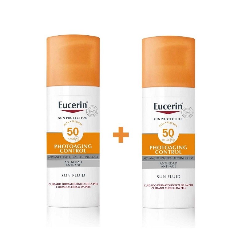EUCERIN Sun Anti-Aging Fluid Photoaging Control SPF50 DUPLO 2x50ml EUCERIN Sun Anti-Aging Fluid Photoaging Control SPF50 DUPLO 2x50ml