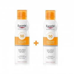 EUCERIN Spray Solare Trasparente Tocco Secco SPF 50+ DUPLO 2x200ml