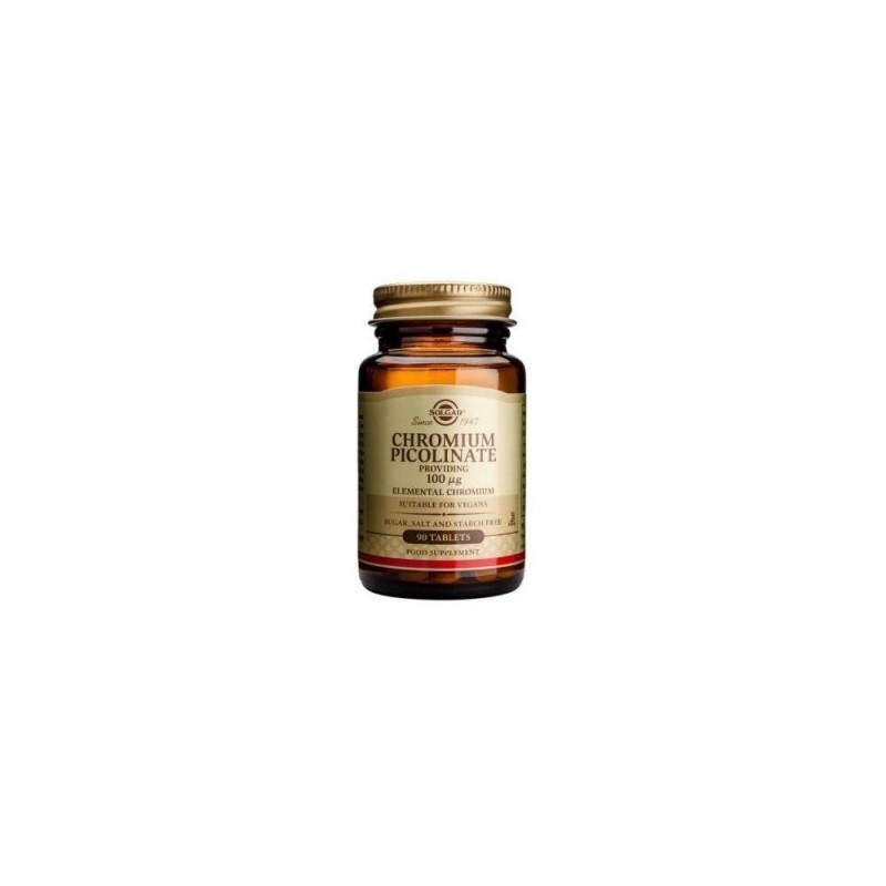 Solgar Picolinate de Chrome 100 mg 90 Comprimés Solgar Picolinate de Chrome 100 mg 90 Comprimés