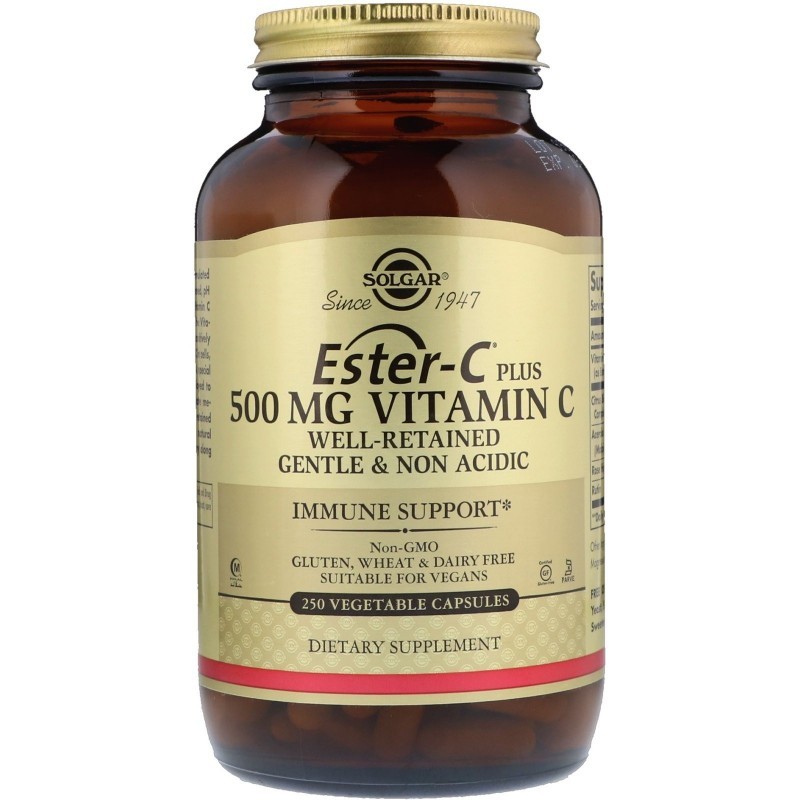 Solgar Ester-c Plus 500 mg 250 Capsules Solgar Ester-c Plus 500 mg 250 Capsules