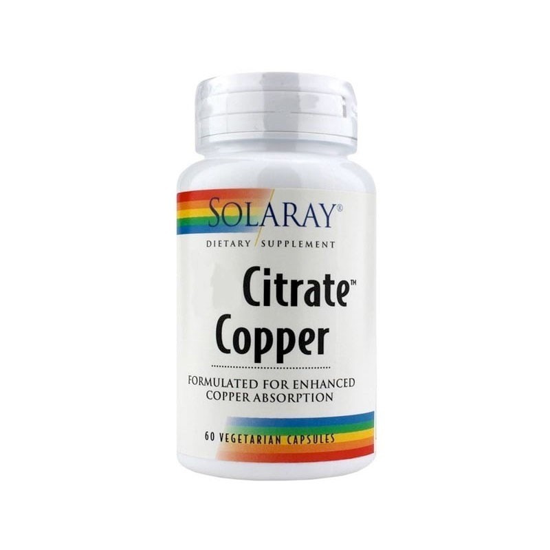 Solaray Cobre Citrato 2 mg 60 Cápsulas