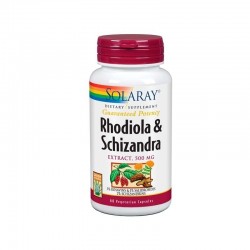 Solaray Schizandra y Rhodiola 500 mg 60 Cápsulas Vegetales