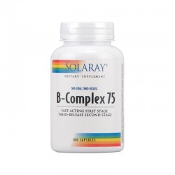 Solaray Complexe B Action Retardée 75 mg 100 Gélules