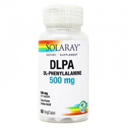 Solaray DL-Fenilalanina 500 mg 60 cápsulas vegetais
