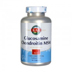 KAL Glucosamina, Condroitina y MSM 90 Cápsulas