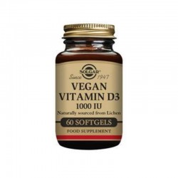 Solgar Vitamina D3 Vegana 1000 UI 60 Cápsulas