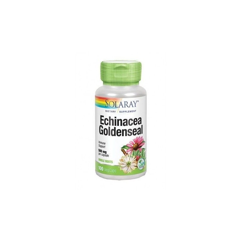 Solaray Echinacea & Goldenseal Raíces 500 mg 100 Cápsulas