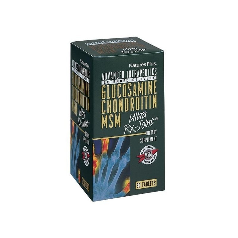 Natures Plus Glucosamine + Chondroïtine + MSM Ultra Rx-Joint 90 Comprimés Natures Plus Glucosamine + Chondroïtine + MSM Ultra Rx-Joint 90 Comprimés