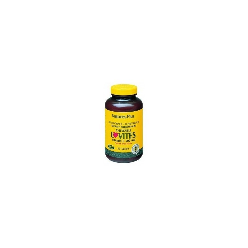 Natures Plus Lovites 500 mg sapore di ciliegia 90 compresse masticabili Natures Plus Lovites 500 mg sapore di ciliegia 90 compresse masticabili
