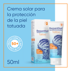 BEPANTHOL Crème Solaire Tatouage SPF50+ 50 ml