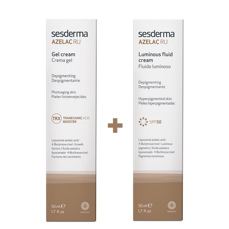 SESDERMA Pack Azelac Ru Crema-Gel Depigmentante 50ml + Azelac Ru Crema Gel Fluida Luminosa 50ml