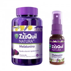ZzzQuil Natura Spray Oral Mélatonine 30ml + Gummies Mélatonine 60 unités