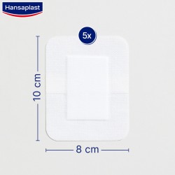 Hansaplast Sensitive XXL 10 x 8cm 5 apósitos