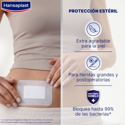 Hansaplast Sensitive XXL 10 x 8cm 5 apósitos