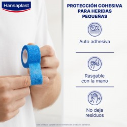 HANSAPLAST Kohäsive Binde für Finger Blau 5m x 2,5cm