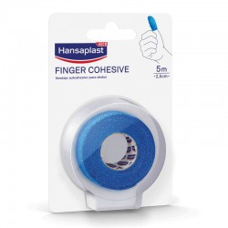 HANSAPLAST Bandage Cohésif pour Doigts Bleu 5m x 2,5cm