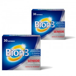 BION 3 Senior Vitamins, Ginseng and Lutein Duplo 2x30 Tablets