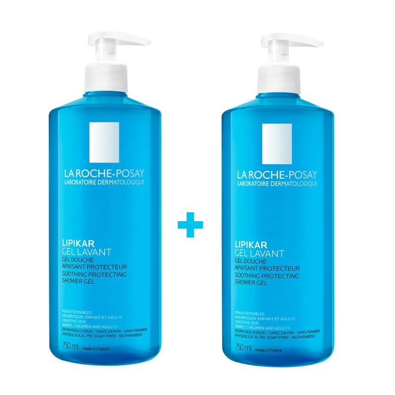 LIPIKAR Gel de Ducha DUPLO 2x750ml - LA ROCHE POSAY