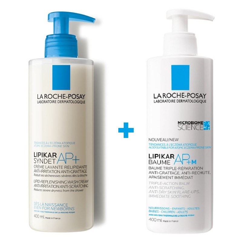 LIPIKAR Syndet AP+ Gel-Creme 400 ml + Baume AP+M Erweichender Balsam 400 ml LIPIKAR Syndet AP+ Gel-Creme 400 ml + Baume AP+M Erweichender Balsam 400 ml